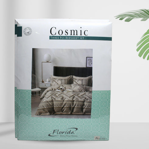 Cosmic Imported King Size Bed sheet set with 2 Pillow Covers by Florida